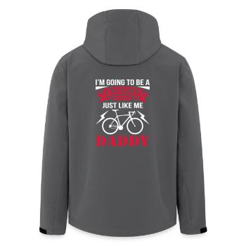 Cyclist Like My Daddy - Recycelte Männer Softshell-Jacke von Stanley/Stella - Anthrazit - Hinten - AI Model Male 185 light (185cm)