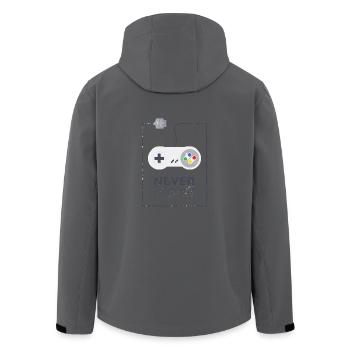 Super Konsole Gaming - Never Forget Retro 1990 - Recycelte Männer Softshell-Jacke von Stanley/Stella - Anthrazit - Hinten - AI Model Male 185 light (185cm)