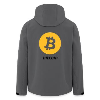 Bitcoin - Recycelte Männer Softshell-Jacke von Stanley/Stella - Anthrazit - Hinten - AI Model Male 185 light (185cm)