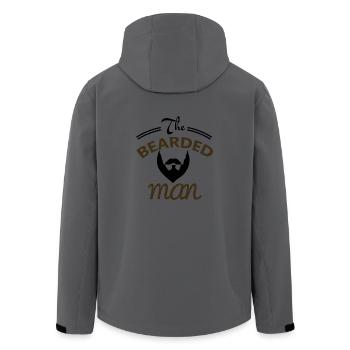 The Bearded Man - Men’s Recycled Softshell Jacket by Stanley/Stella - anthracite - Back - AI Model Male 185 light (185cm)