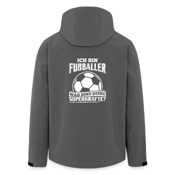 Fußball Fußballer Shirt Ich Bin Fußballer - Recycelte Männer Softshell-Jacke von Stanley/Stella - Anthrazit - Hinten - AI Model Male 185 light (185cm)
