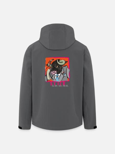 Sternzeichen-Stier - Recycelte Männer Softshell-Jacke von Stanley/Stella - Anthrazit