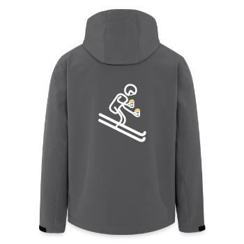 Apre Ski Tshirt Damen und Herren lustig Geschenk - Recycelte Männer Softshell-Jacke von Stanley/Stella - Anthrazit - Hinten - AI Model Male 185 light (185cm)