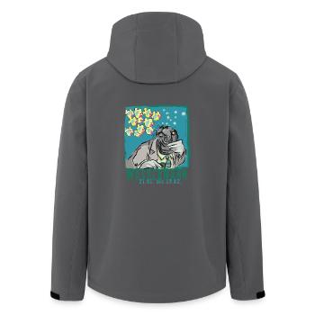 Sternzeichen-Wassermann - Recycelte Männer Softshell-Jacke von Stanley/Stella - Anthrazit - Hinten - AI Model Male 185 light (185cm)