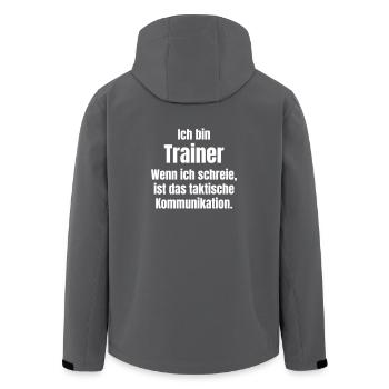 Trainer oder Übungsleiter - Recycelte Männer Softshell-Jacke von Stanley/Stella - Anthrazit - Hinten - AI Model Male 185 light (185cm)