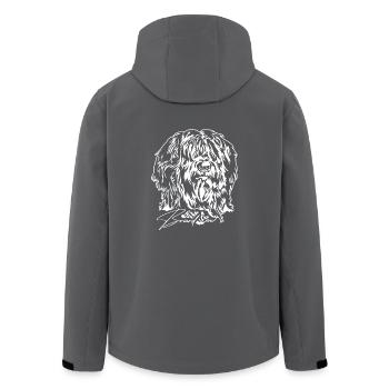 BRIARD Hund Hunde Hundeportrait Rassehund Wilsigns - Recycelte Männer Softshell-Jacke von Stanley/Stella - Anthrazit - Hinten - AI Model Male 185 light (185cm)