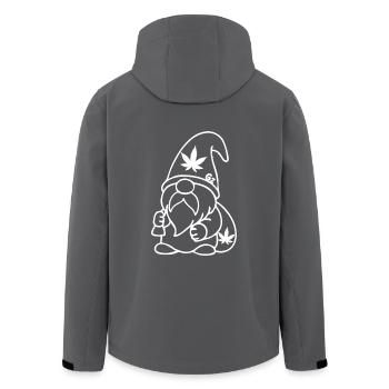 Zwerg/Wichtel mit Cannabissack auf dem Rücken - Recycelte Männer Softshell-Jacke von Stanley/Stella - Anthrazit - Hinten - AI Model Male 185 light (185cm)