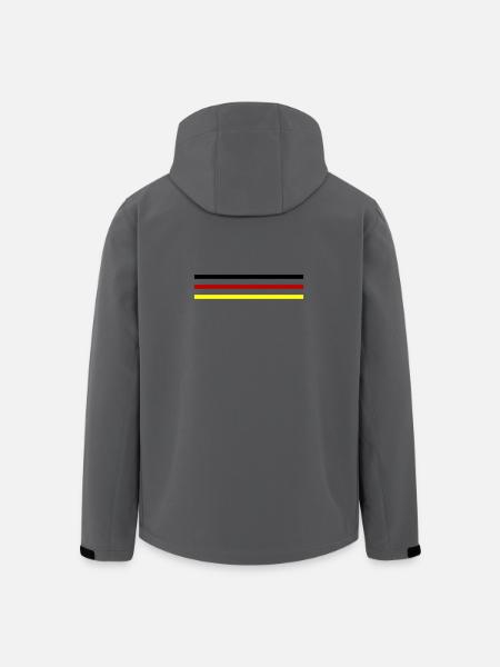 Germany Line Flag - Men’s Recycled Softshell Jacket by Stanley/Stella - anthracite