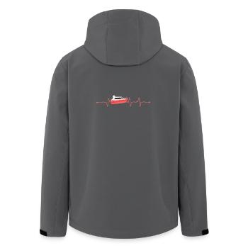 Herzschlag Boot Motorboot - Recycelte Männer Softshell-Jacke von Stanley/Stella - Anthrazit - Hinten - AI Model Male 185 light (185cm)