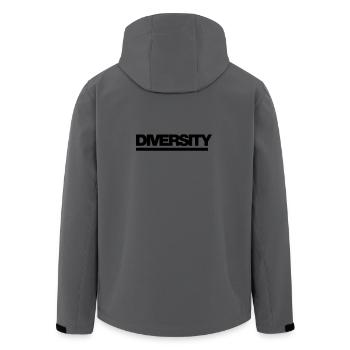 Typo Diversity 1C - Men’s Recycled Softshell Jacket by Stanley/Stella - anthracite - Back - AI Model Male 185 light (185cm)