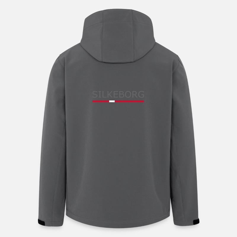 Silkeborg - Denmark Flag - Dänemark - Men’s Recycled Softshell Jacket by Stanley/Stella - anthracite