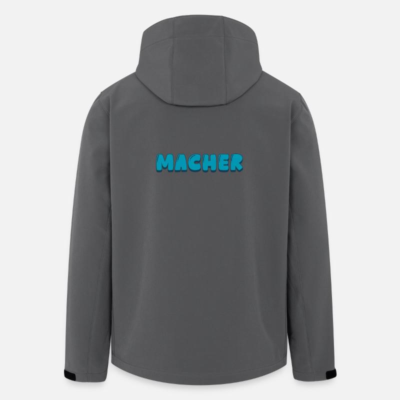 Macher - Recycelte Männer Softshell-Jacke von Stanley/Stella - Anthrazit