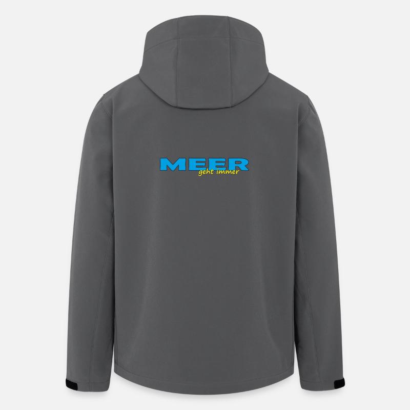 MEER GEHT IMMER - Recycelte Männer Softshell-Jacke von Stanley/Stella - Anthrazit