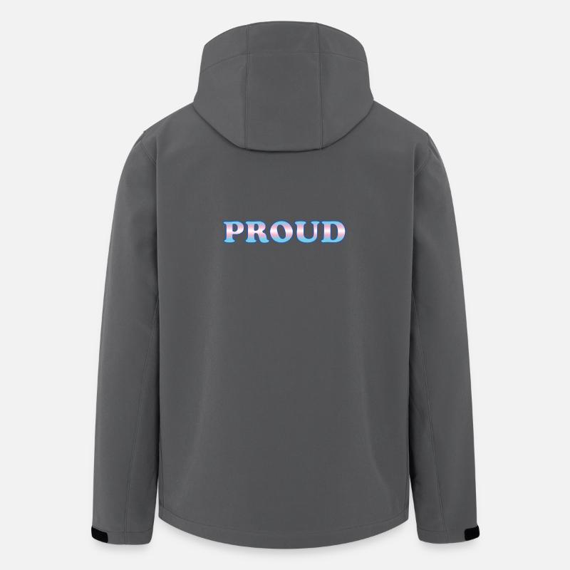 Trans Pride - Transgender Flag   - Men’s Recycled Softshell Jacket by Stanley/Stella - anthracite