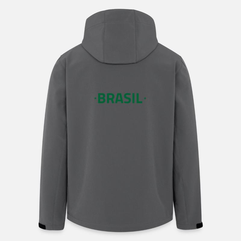 Brésil - Veste softshell homme en polyester recyclé Stanley/Stella - charbon
