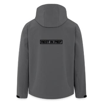 REST IN PIEF (R.I.P.) - Recycelte Männer Softshell-Jacke von Stanley/Stella - Anthrazit - Hinten - AI Model Male 185 light (185cm)