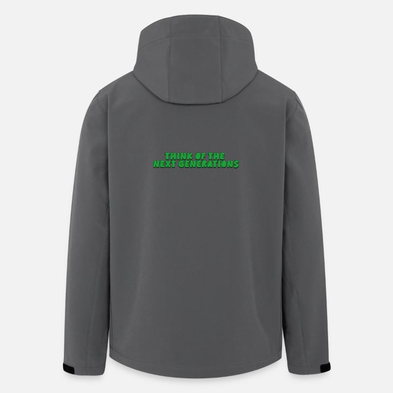 Pensez aux prochaines générations - Veste softshell homme en polyester recyclé Stanley/Stella - charbon