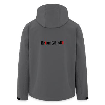 True Punk Loyalty Point - Men’s Recycled Softshell Jacket by Stanley/Stella - anthracite - Back - AI Model Male 185 light (185cm)