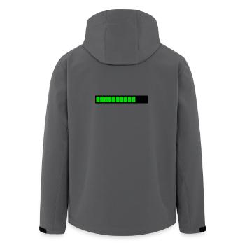 Rectangle loading bar Black Green (75%) - Men’s Recycled Softshell Jacket by Stanley/Stella - anthracite - Back - AI Model Male 185 light (185cm)