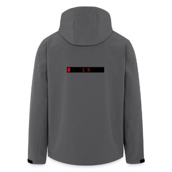 Rectangle loading bar Black Red 1% - Men’s Recycled Softshell Jacket by Stanley/Stella - anthracite - Back - AI Model Male 185 light (185cm)