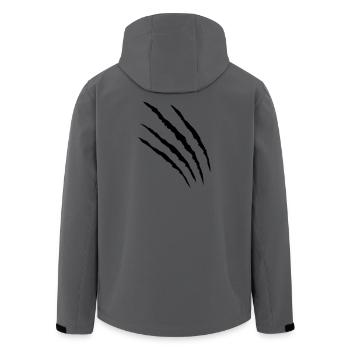 kratzer tatze klaue claws pfote - Recycelte Männer Softshell-Jacke von Stanley/Stella - Anthrazit - Hinten - AI Model Male 185 light (185cm)