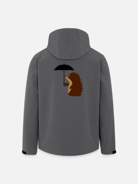 Igel mit Schirm - Recycelte Männer Softshell-Jacke von Stanley/Stella - Anthrazit