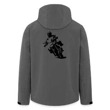 ReiseEnduroGS einfarbig - Recycelte Männer Softshell-Jacke von Stanley/Stella - Anthrazit - Hinten - AI Model Male 185 light (185cm)