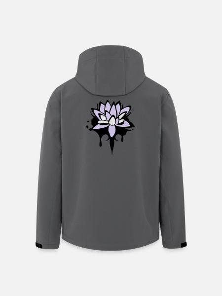 Lotus flower graffiti - Men’s Recycled Softshell Jacket by Stanley/Stella - anthracite