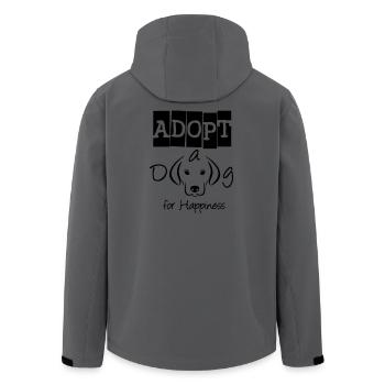 Adopt a Dog for Happiness Hund Liebe Geschenk - Recycelte Männer Softshell-Jacke von Stanley/Stella - Anthrazit - Hinten - AI Model Male 185 light (185cm)