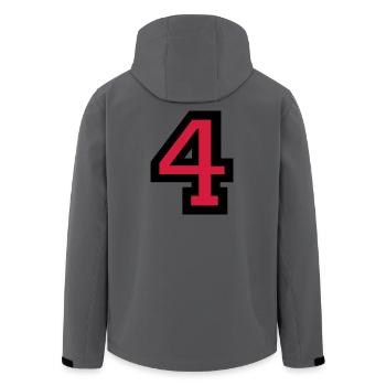 Numéro Quatre - Numéro 4 - Veste softshell homme en polyester recyclé Stanley/Stella - charbon - Dos - AI Model Male 185 light (185cm)