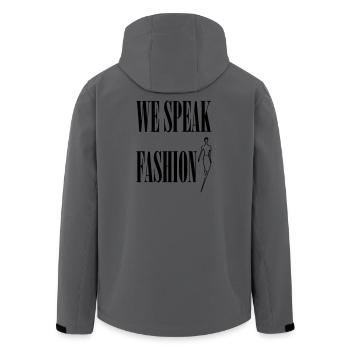 We speak Fashion - Recycelte Männer Softshell-Jacke von Stanley/Stella - Anthrazit - Hinten - AI Model Male 185 light (185cm)