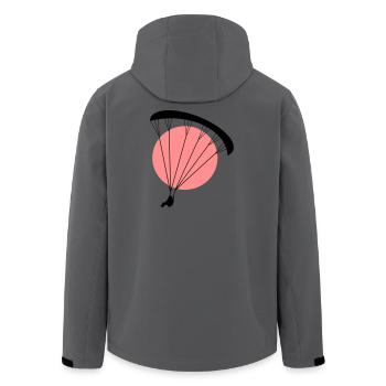 Paraglider Sunset Vektor - Recycelte Männer Softshell-Jacke von Stanley/Stella - Anthrazit - Hinten - AI Model Male 185 light (185cm)