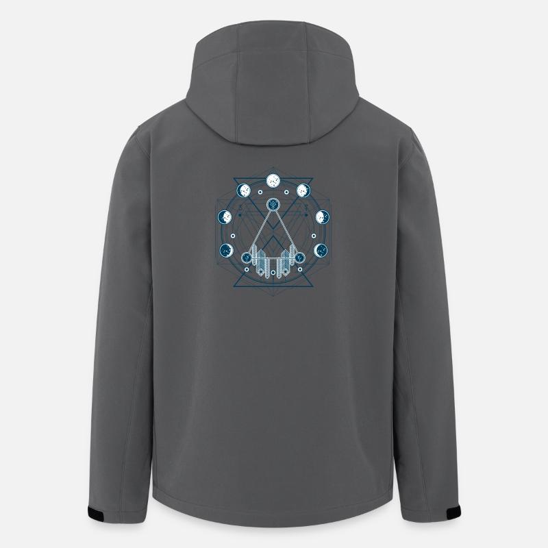 Geometrie - Recycelte Männer Softshell-Jacke von Stanley/Stella - Anthrazit