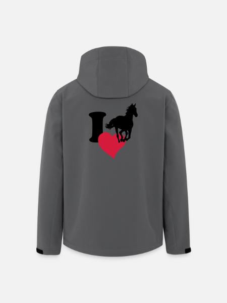 I love horses - Men’s Recycled Softshell Jacket by Stanley/Stella - anthracite