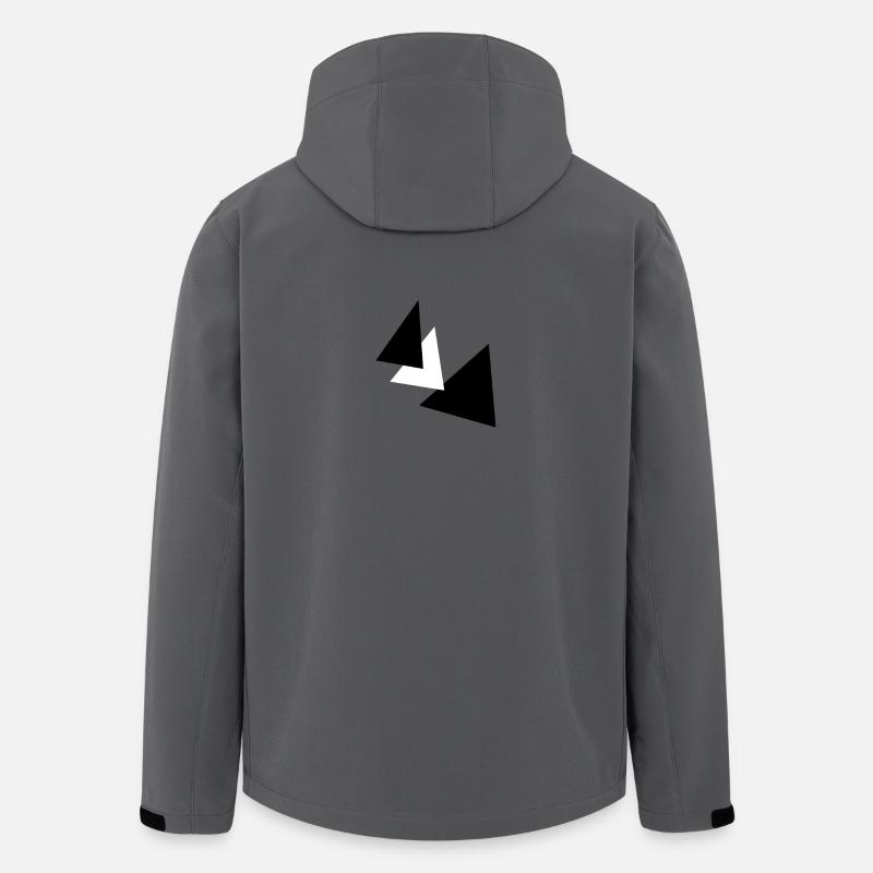 Abstrakt - Recycelte Männer Softshell-Jacke von Stanley/Stella - Anthrazit