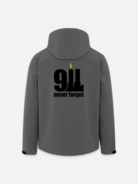 never forget 9/11 - Men’s Recycled Softshell Jacket by Stanley/Stella - anthracite