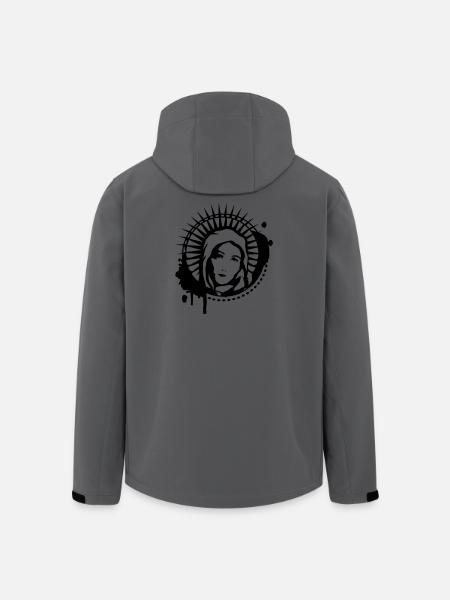 Maria Portrait Graffiti Schablone - Recycelte Männer Softshell-Jacke von Stanley/Stella - Anthrazit