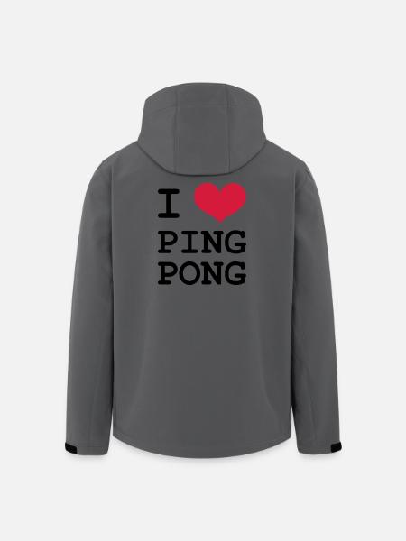 I Love Ping Pong - Veste softshell homme en polyester recyclé Stanley/Stella - charbon