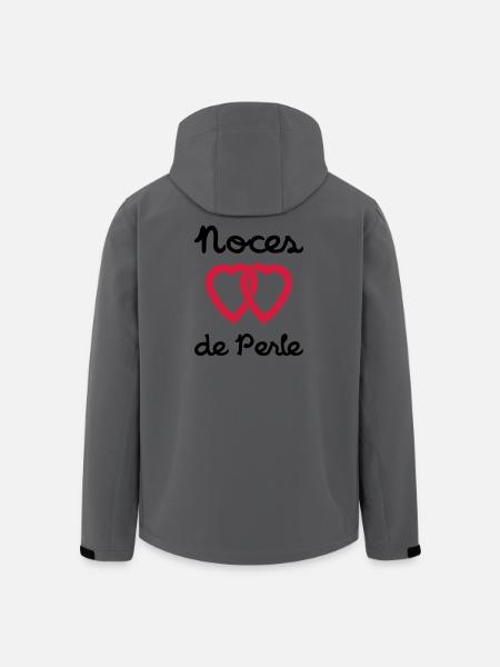 Noces de Perle - Veste softshell homme en polyester recyclé Stanley/Stella - charbon