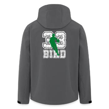 Bird 33 Retro Basketball Streetwear T Shirt - Recycelte Männer Softshell-Jacke von Stanley/Stella - Anthrazit - Hinten - AI Model Male 185 light (185cm)