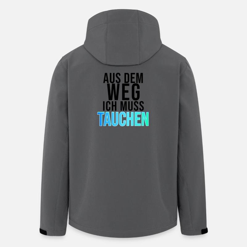 TAUCHEN Neon Schriftzug - Recycelte Männer Softshell-Jacke von Stanley/Stella - Anthrazit