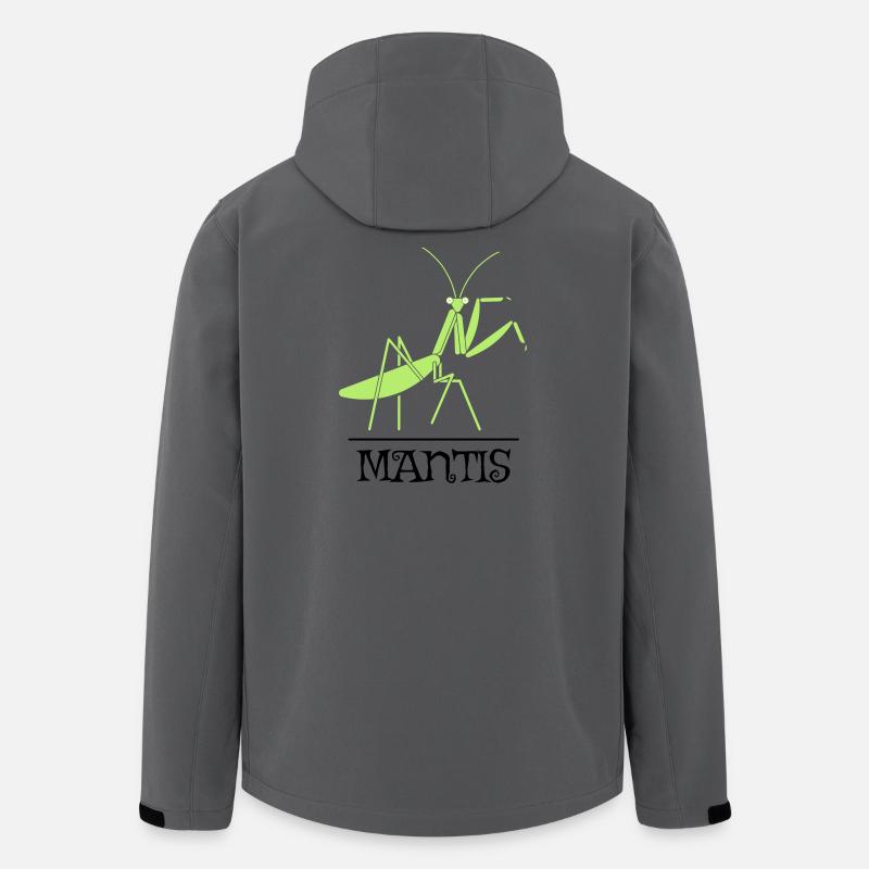 Mantis Gottesanbeterin Insekt Design - Recycelte Männer Softshell-Jacke von Stanley/Stella - Anthrazit