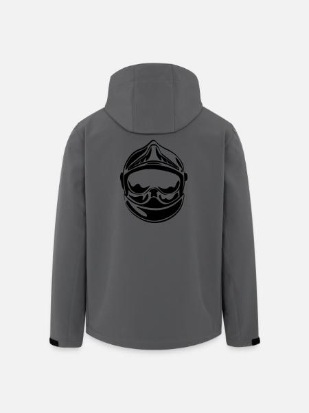 casque_face_2 - Veste softshell homme en polyester recyclé Stanley/Stella - charbon