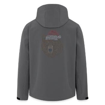 Christmas Baer ,Bär - Recycelte Männer Softshell-Jacke von Stanley/Stella - Anthrazit - Hinten - AI Model Male 185 light (185cm)