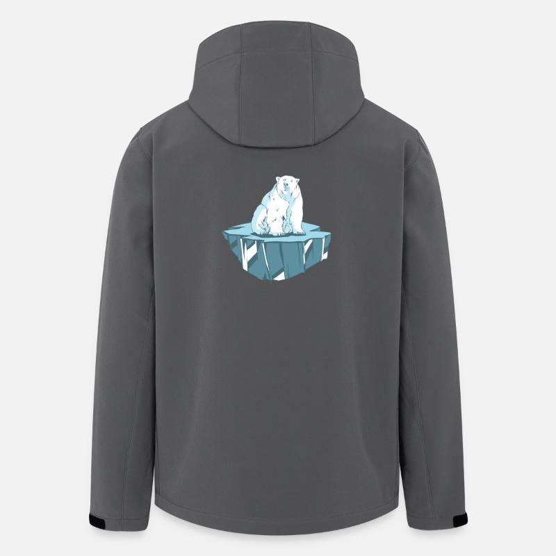 Eisbär auf Eisscholle - Recycelte Männer Softshell-Jacke von Stanley/Stella - Anthrazit