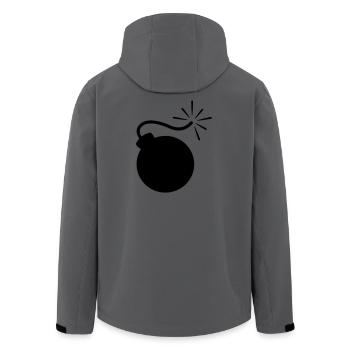 Bombe en feu avec logo à fusible long - Veste softshell homme en polyester recyclé Stanley/Stella - charbon - Dos - AI Model Male 185 light (185cm)