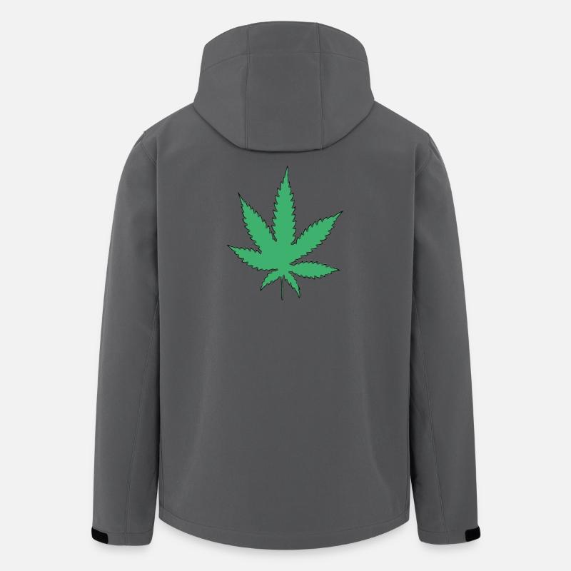 Cannabis leaf - Men’s Recycled Softshell Jacket by Stanley/Stella - anthracite