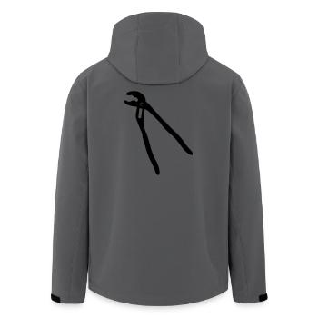 Pince de pompe à eau ouverte - Veste softshell homme en polyester recyclé Stanley/Stella - charbon - Dos - AI Model Male 185 light (185cm)