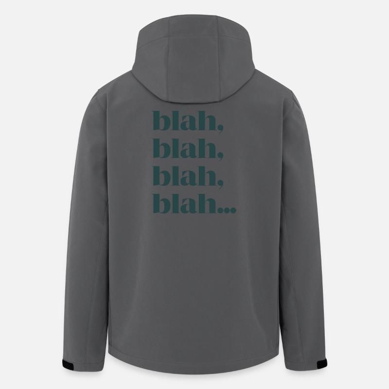 Blah bla bla - Veste softshell homme en polyester recyclé Stanley/Stella - charbon