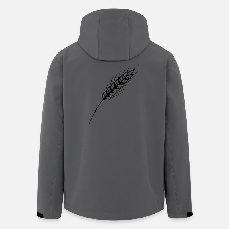 Tige fine à grain - Veste softshell homme en polyester recyclé Stanley/Stella - charbon
